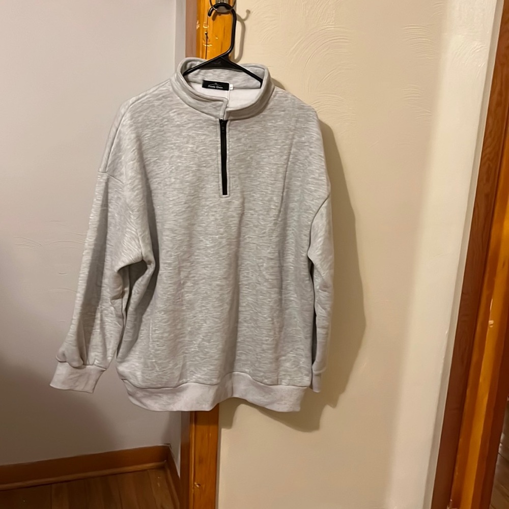 Grey oversized Half zip